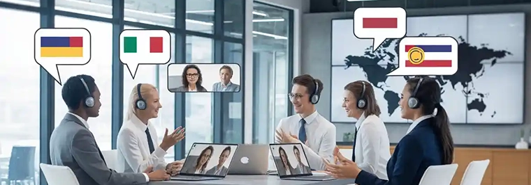 Corporate training program focused on building multilingual communication skill for business success